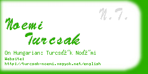 noemi turcsak business card